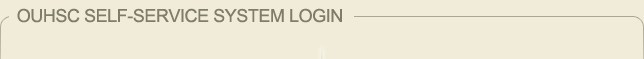 OUHSC Self-Service System Login